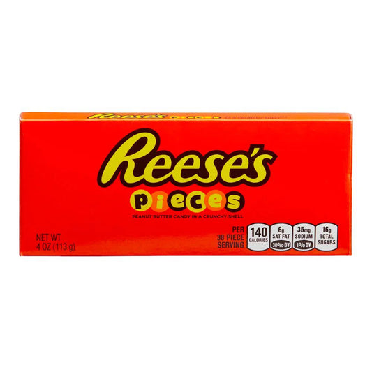 Reese's Pieces kutija bombona, crvena s logotipom i oznakom 113 g